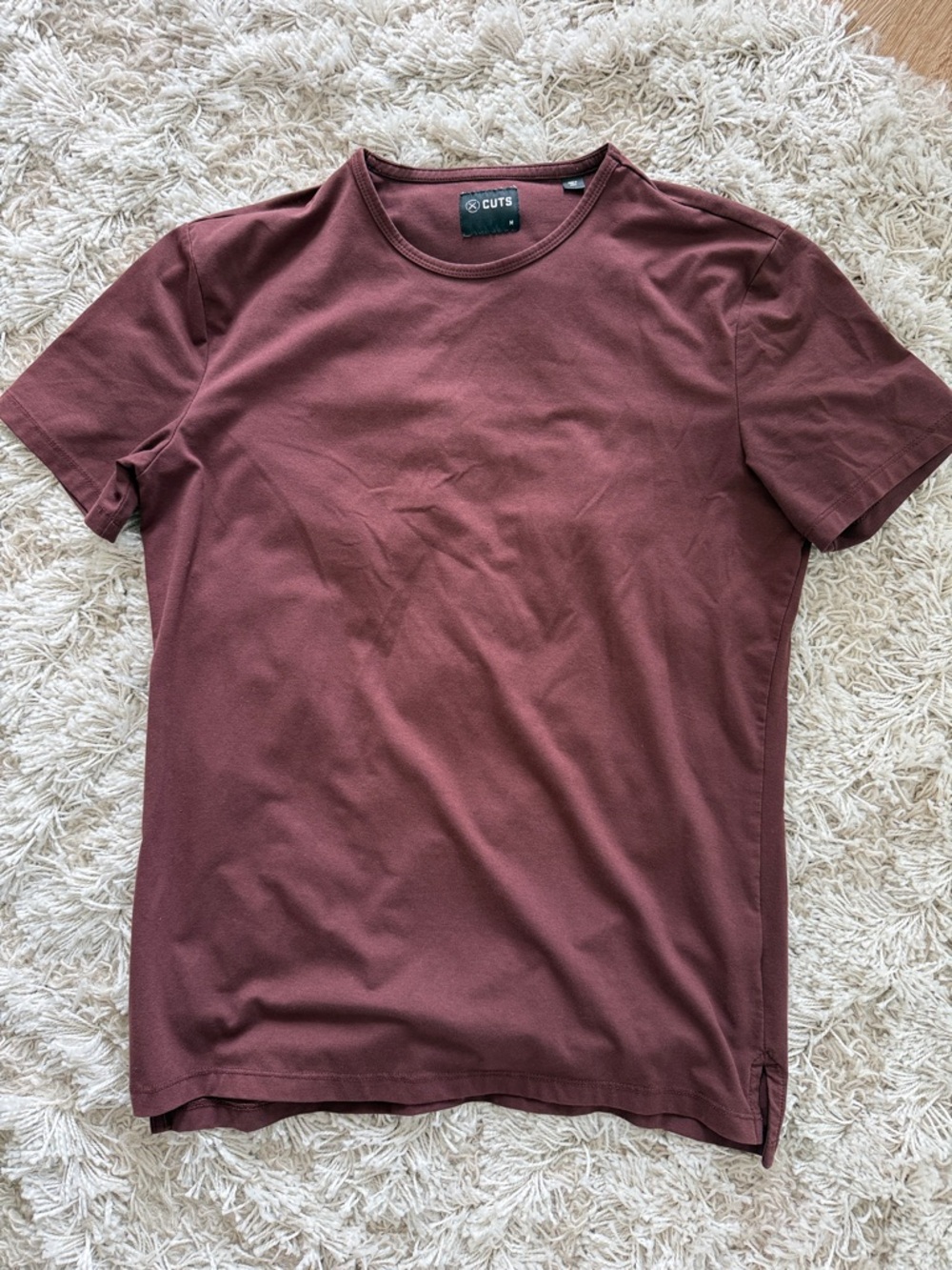 Cuts Clothing Men's Crewneck Tee in Brown